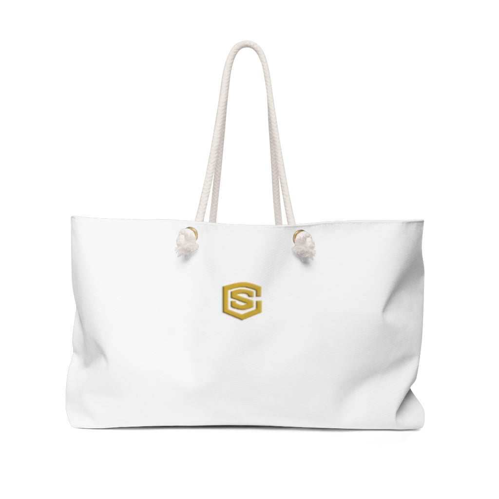 Black Weekender Bag Gold Logo