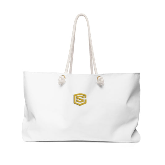 Black Weekender Bag Gold Logo