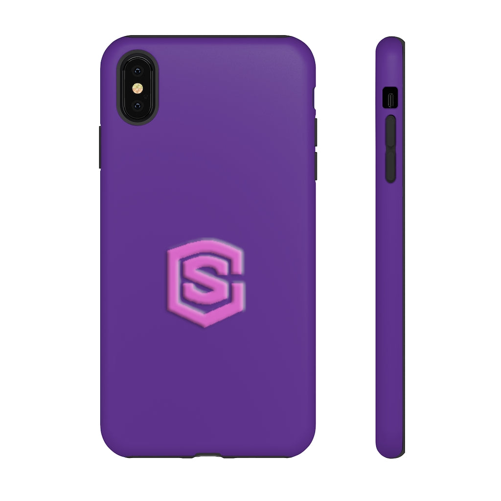 Purple Tough Cases Pink Logo