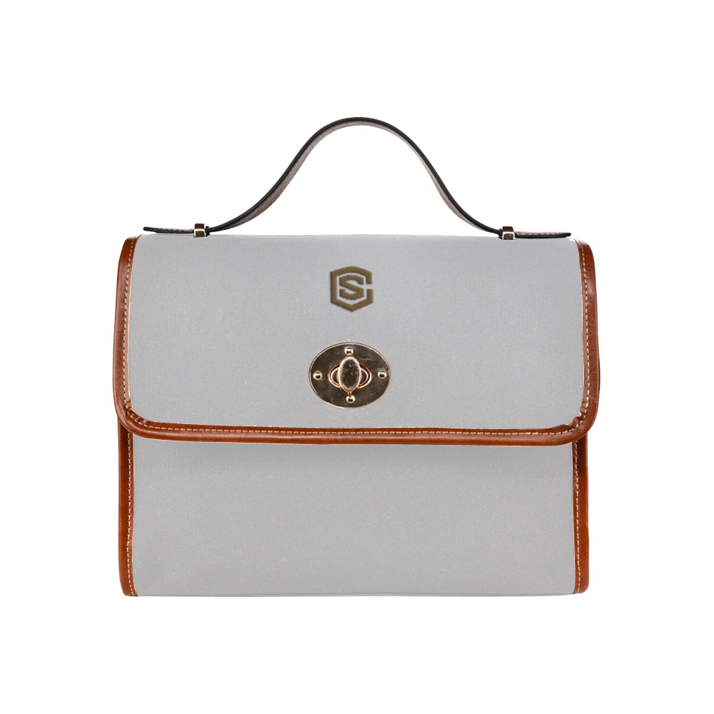 PINK WATERFROOF CANVAS BAGbrown logo Waterproof Canvas Bag/All Over Print (Model 1641)