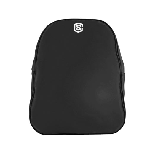 School Backpack White Logo