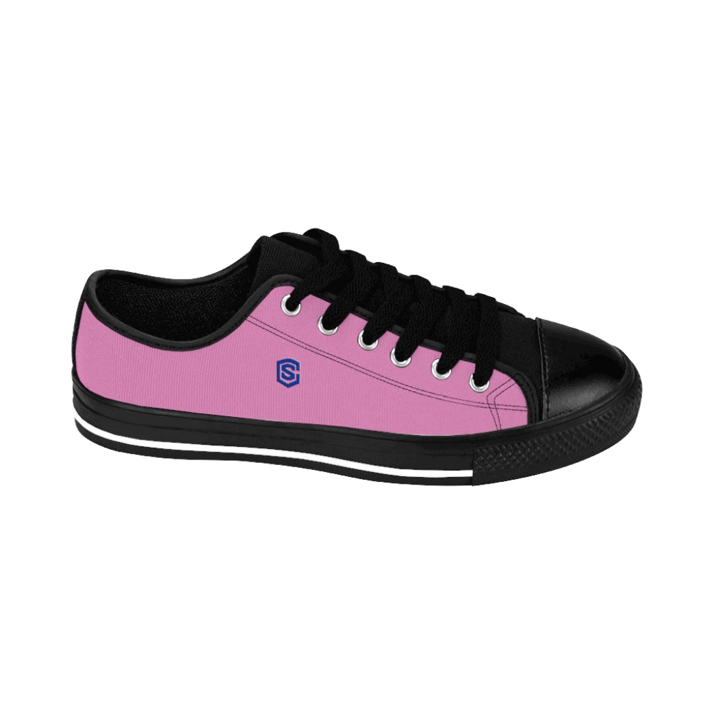 pink Men's Sneakers - blue logo