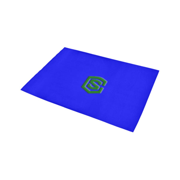 Blue Doormat 24" x 16" (Sponge Material) with Green Logo Doormat 24" x 16" (Sponge Material)