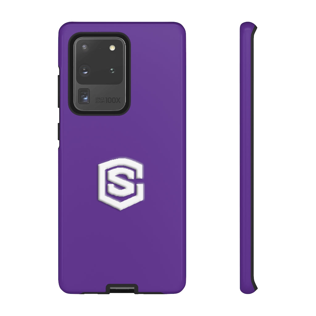 Purple Tough Cases White Logo