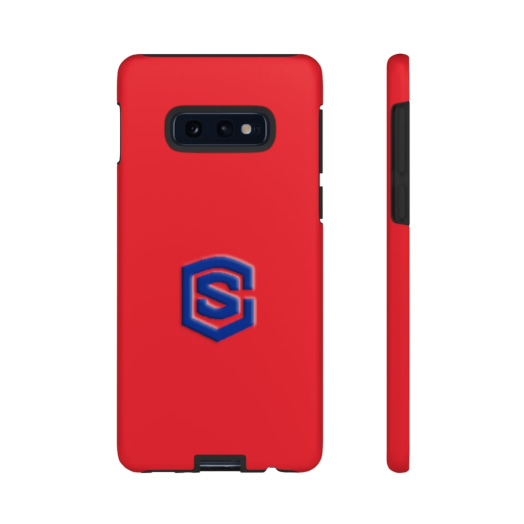 Red Tough Cases Blue Logo