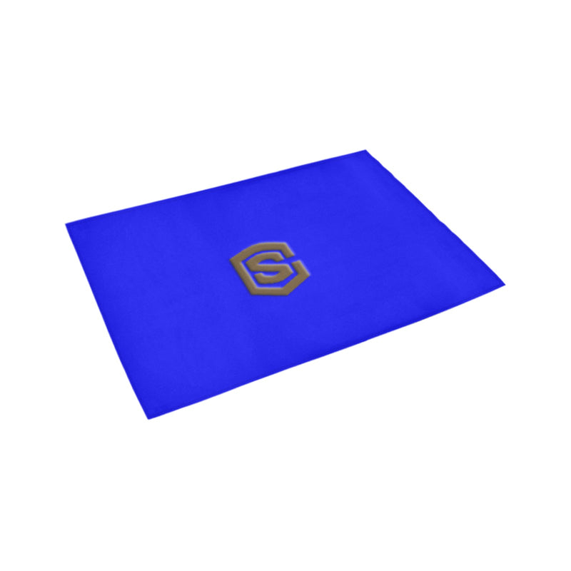 Blue Doormat 24" x 16" (Sponge Material) with Brown Logo Doormat 24" x 16" (Sponge Material)