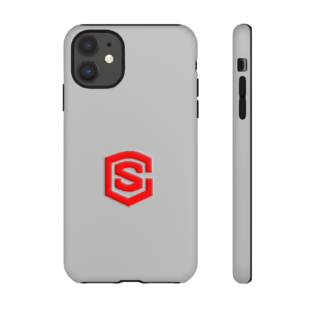Silver Tough Cases Red Logo