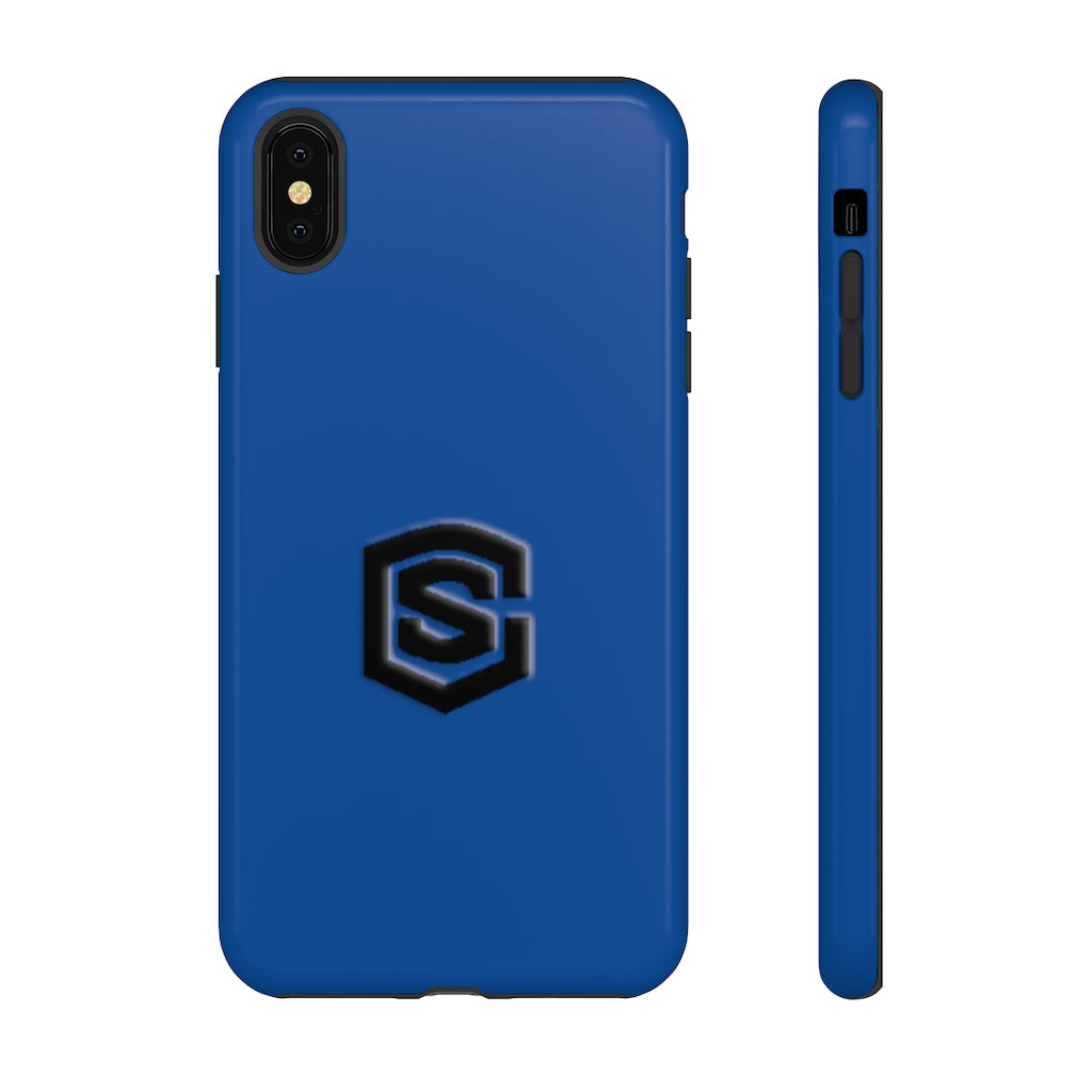 Blue Tough Cases Black Logo