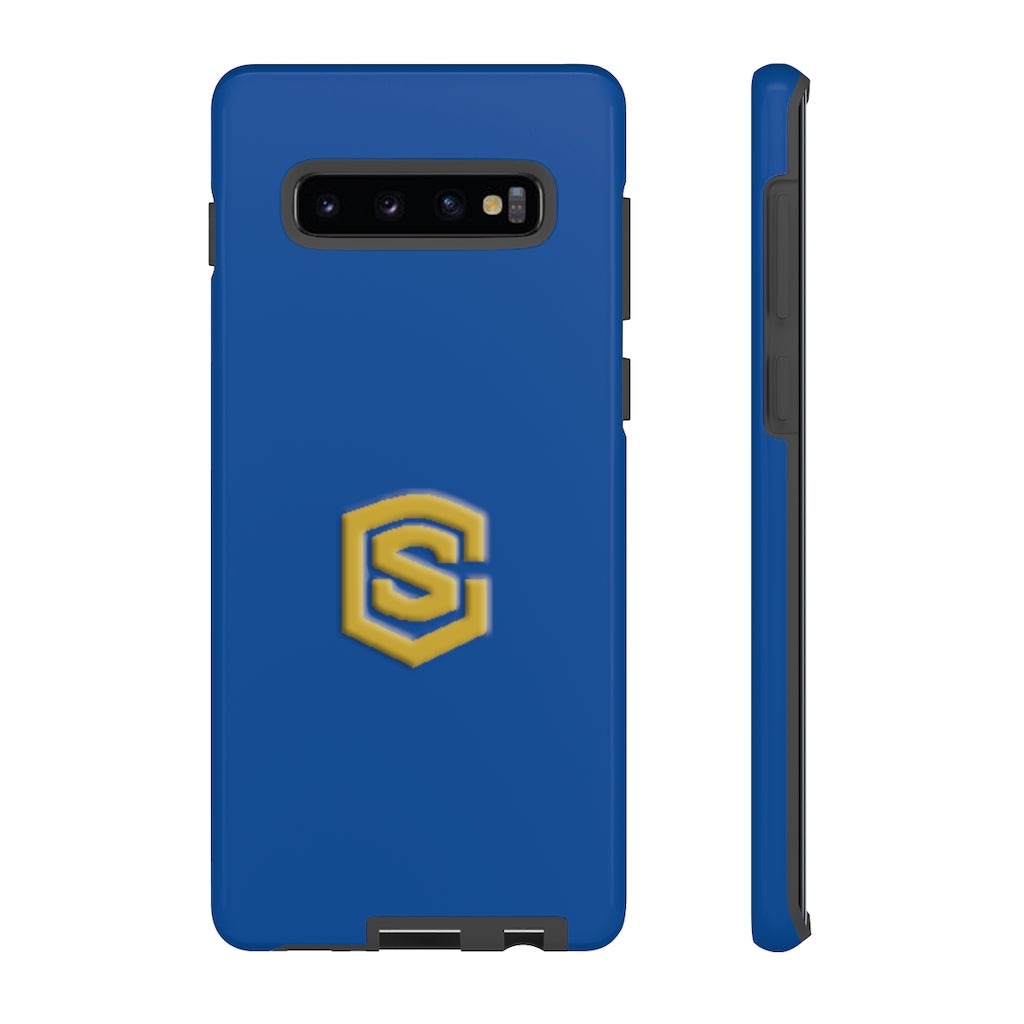 Blue Tough Cases Gold Logo