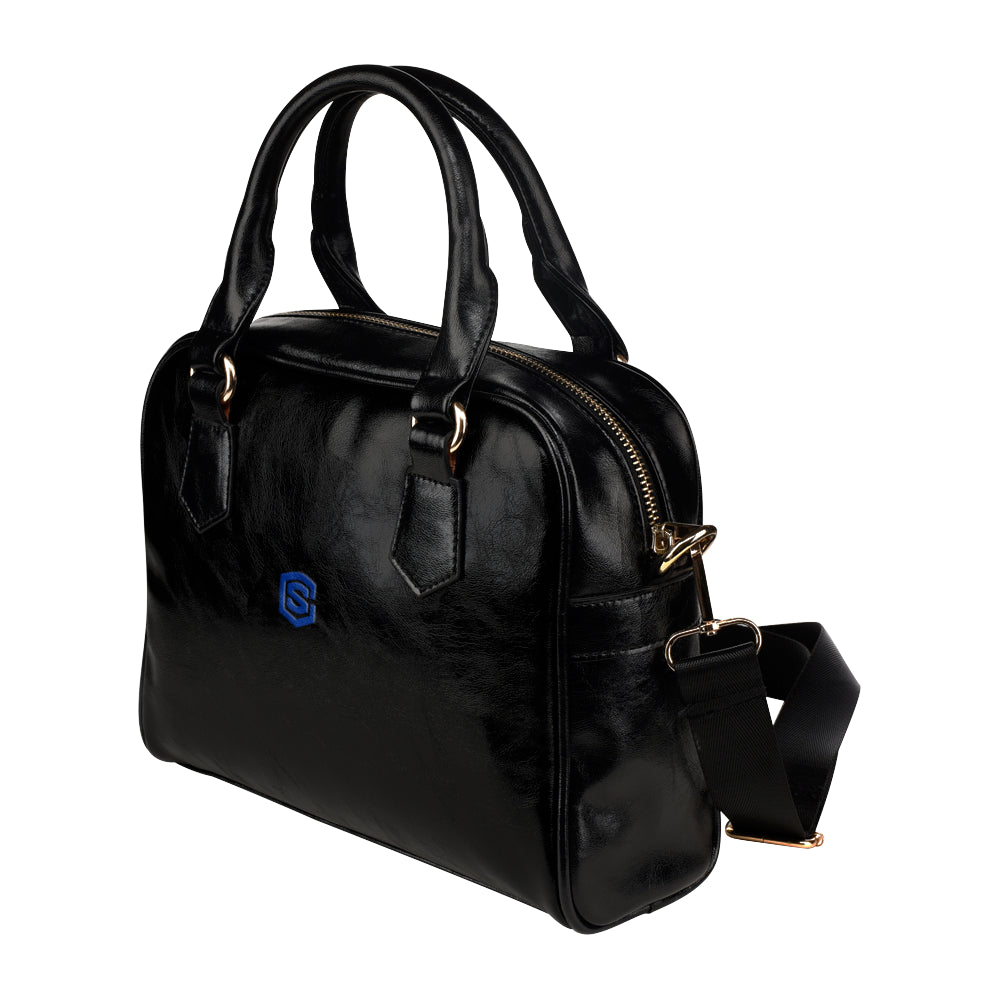 BLACK Shoulder Handbag blue logo Shoulder Handbag (Model 1634)