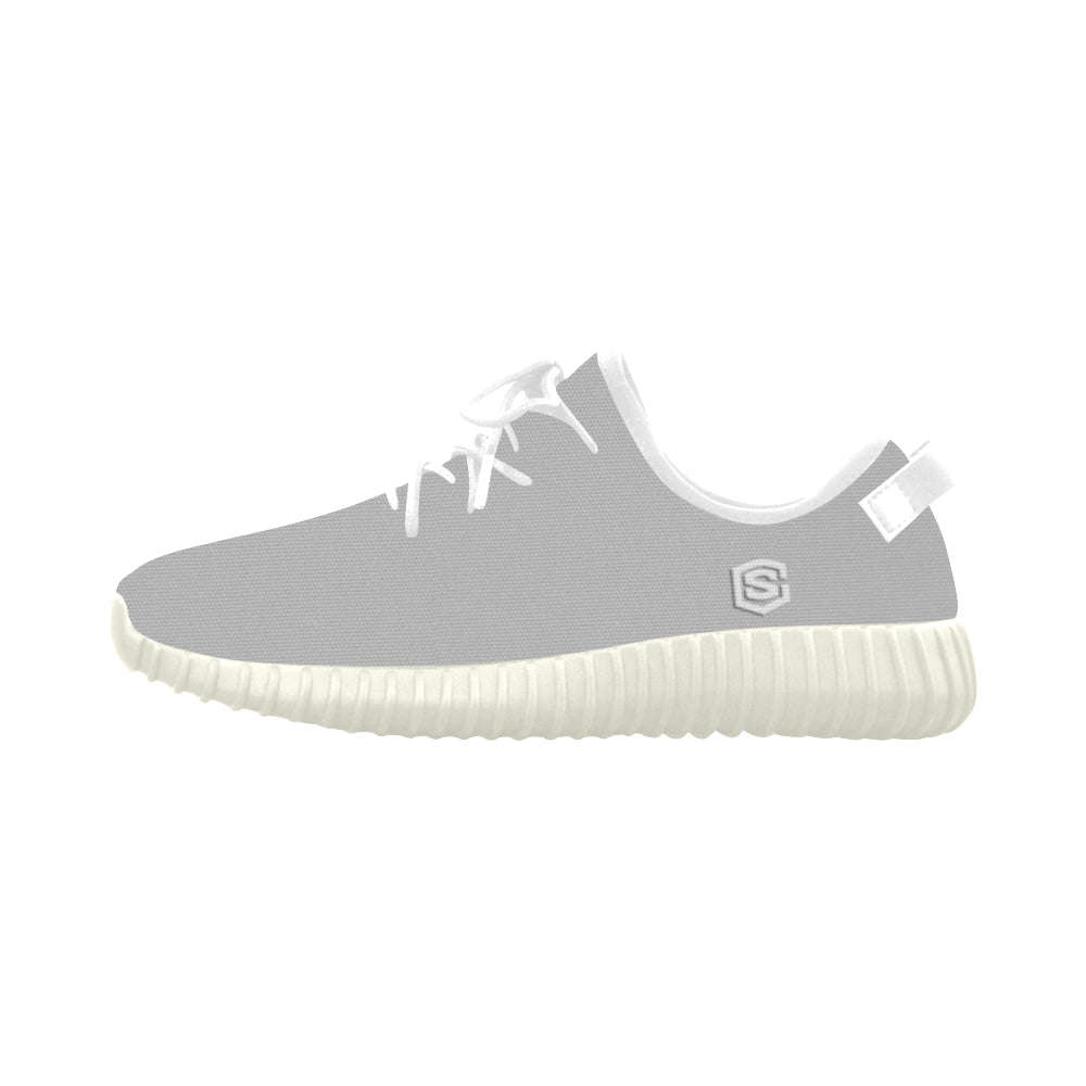 white logo Grus Women's Breathable Woven Running Shoes (Model 022)