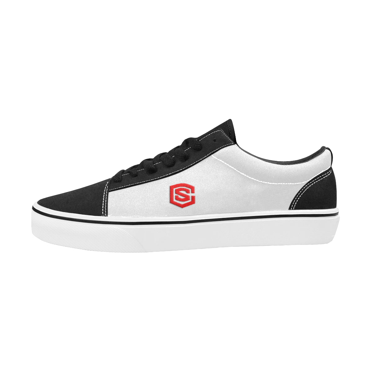 red logo Men's Low Top Skateboarding Shoes (Model E001-2)