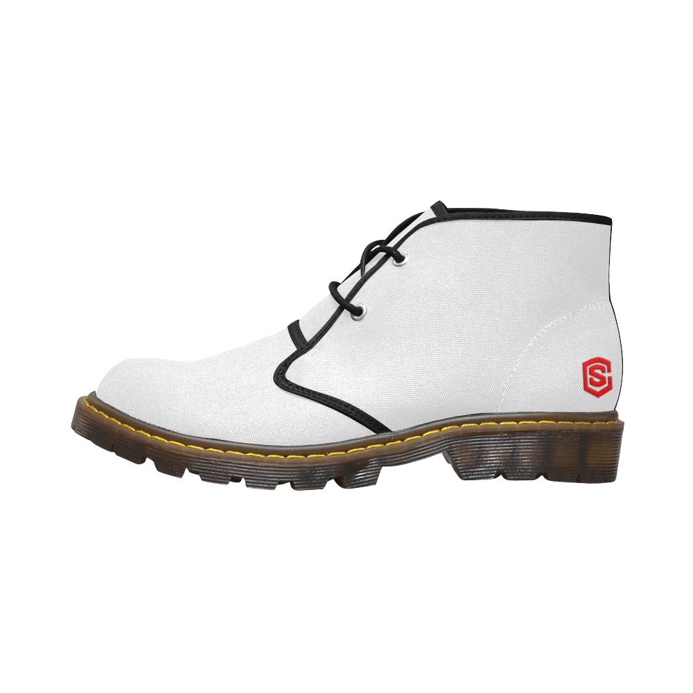 red logo Women's Canvas Chukka Boots (Model 2402-1)