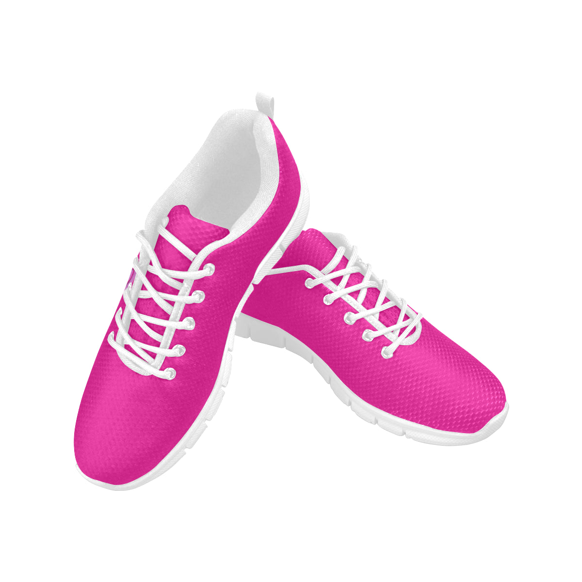 pink logo Women's Breathable Running Shoes (Model 055)