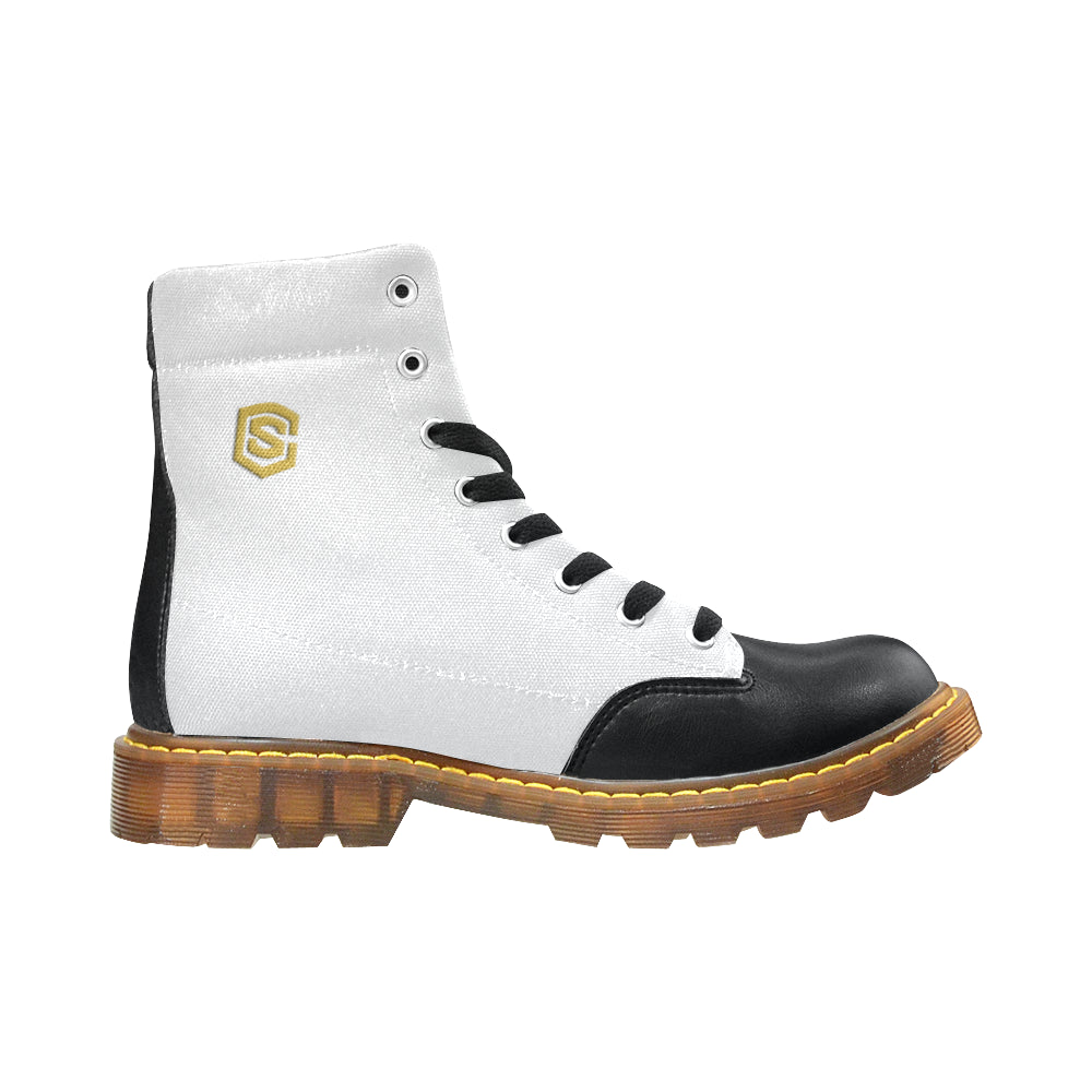 gold logo Apache Round Toe Men's Winter Boots (Model 1402)