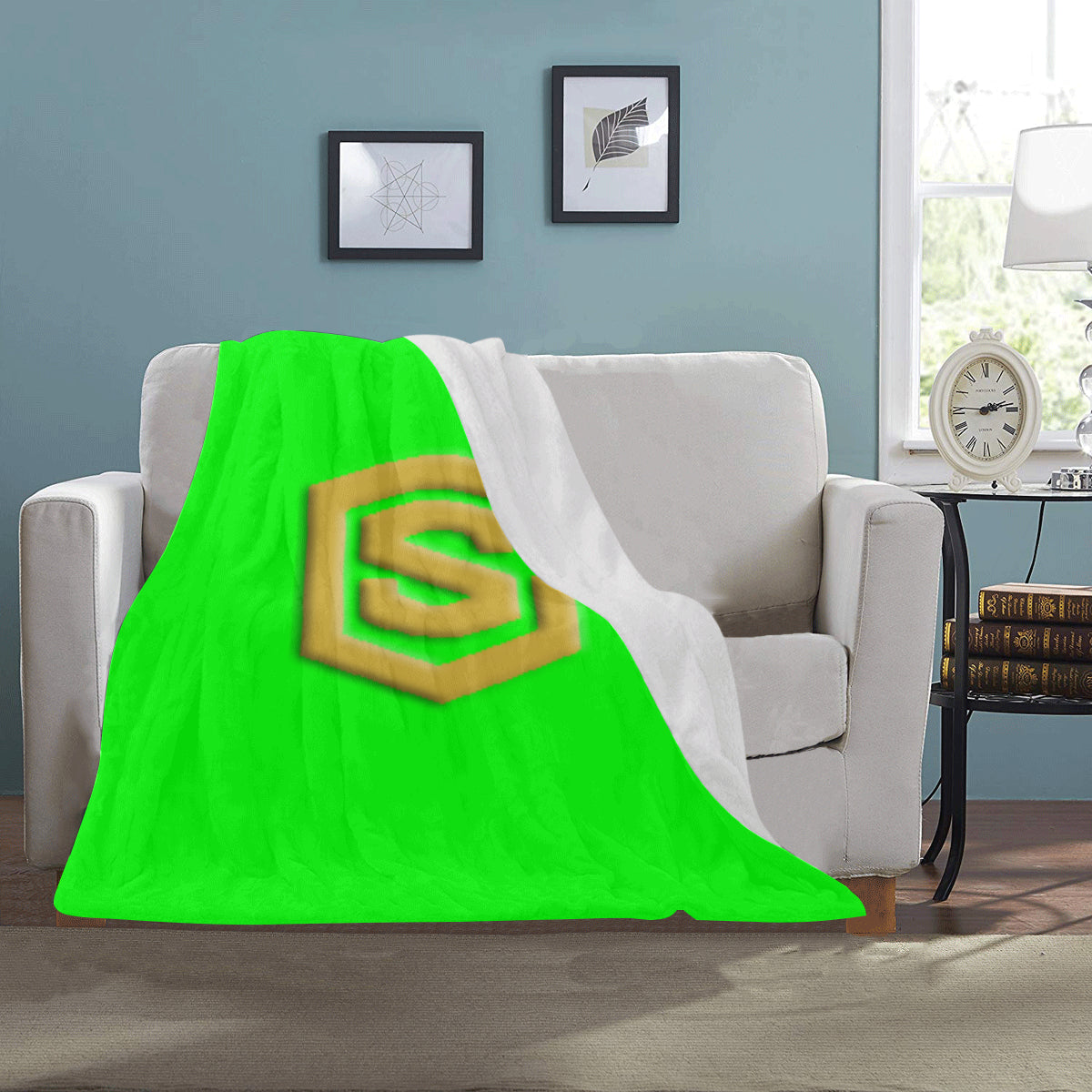 Green Ultra-Soft Micro Fleece Blanket with Gold Logo Ultra-Soft Micro Fleece Blanket 30"x40"