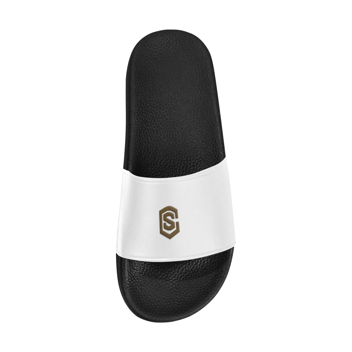 brown logo Men's Slide Sandals (Model 057)