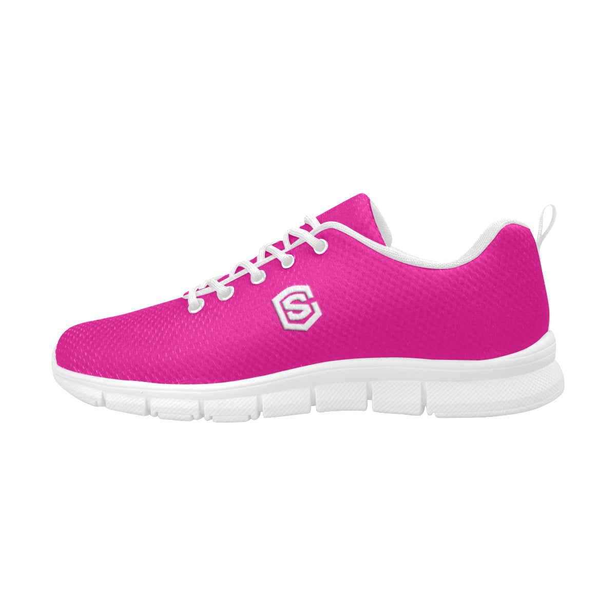 white logo Women's Breathable Running Shoes (Model 055)