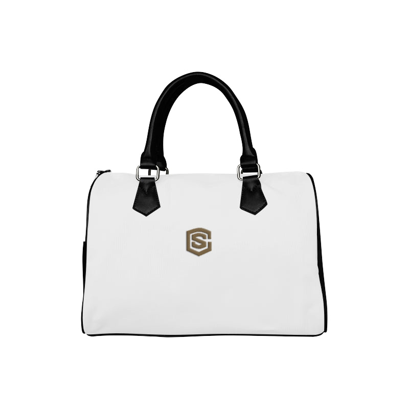 Very light gray HANDBAG brown logo Boston Handbag (Model 1621)