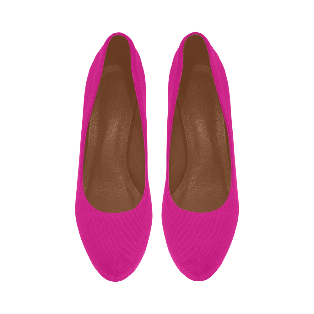 PURPLE Women's High Heels pink logo Women's High Heels (Model 044)