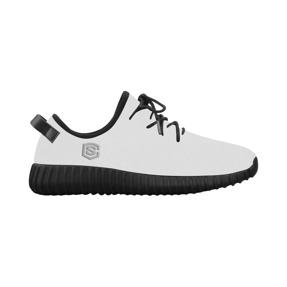 silver logo Grus Men's Breathable Woven Running Shoes (Model 022)