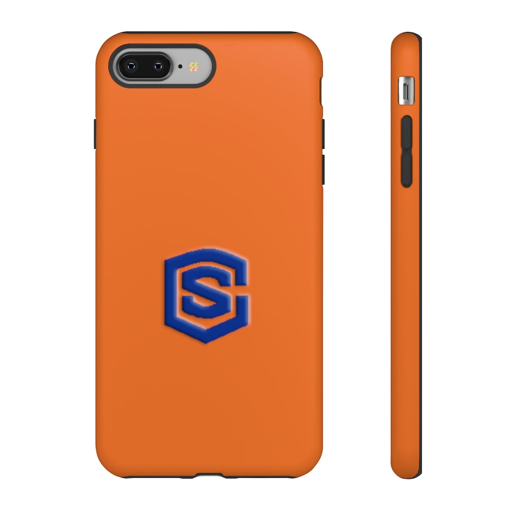 Orange Tough Cases Blue Logo