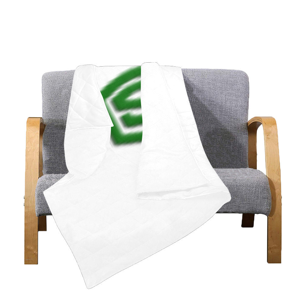 White Custom Quilt Yellow Logo Custom Quilt 50" x 60"