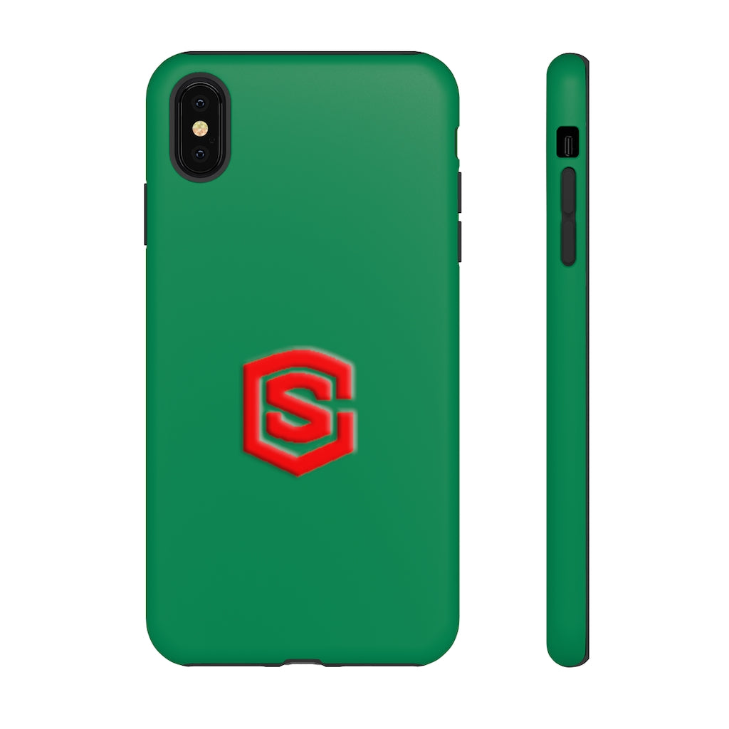 Green Tough Cases Red Logo