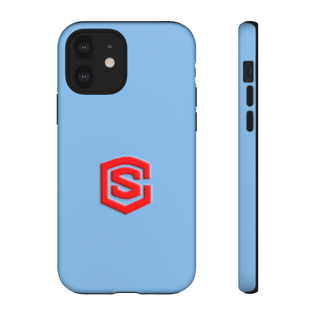 Blue Tough Cases Red Logo