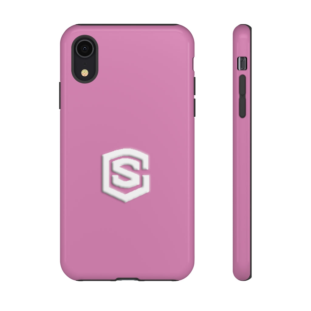 Pink Tough Cases White Logo