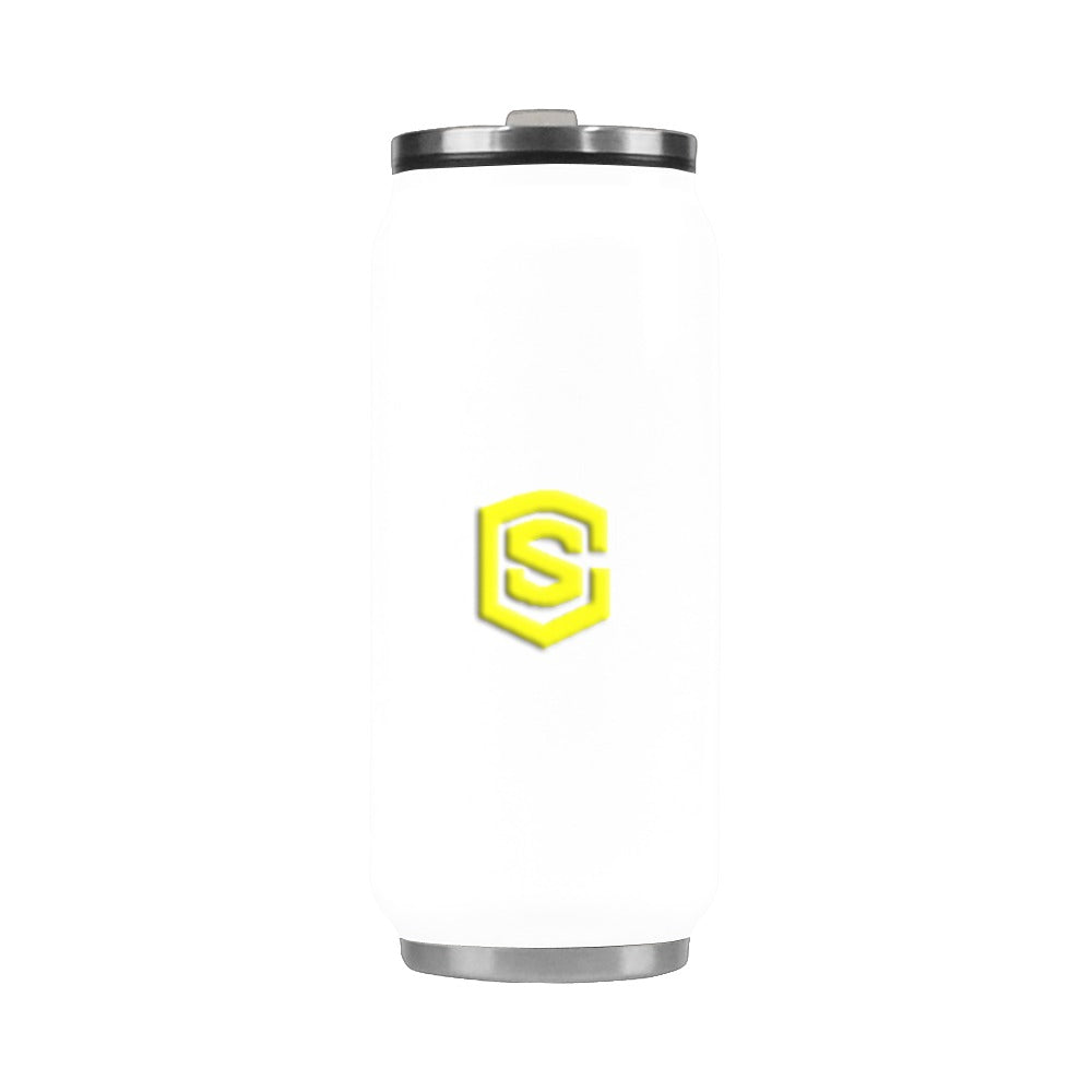 White Stainless Steel Vacuum Mug (13.7 OZ) with Yellow Logo Stainless Steel Vacuum Mug (13.7 OZ)