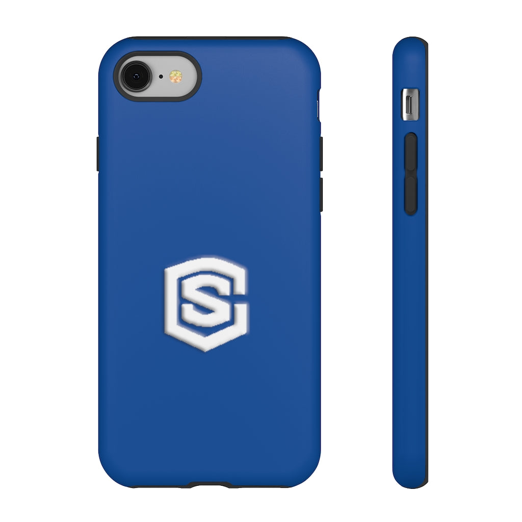 Blue Tough Cases White Logo