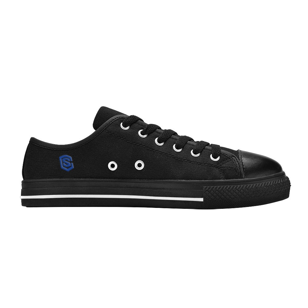 Blue logo Men's Classic Canvas Shoes (Model 018)