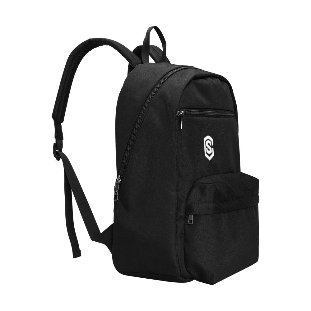 Black Travel Backpack With White Logo Travel Backpack(Large Capacity)(Model 1691)