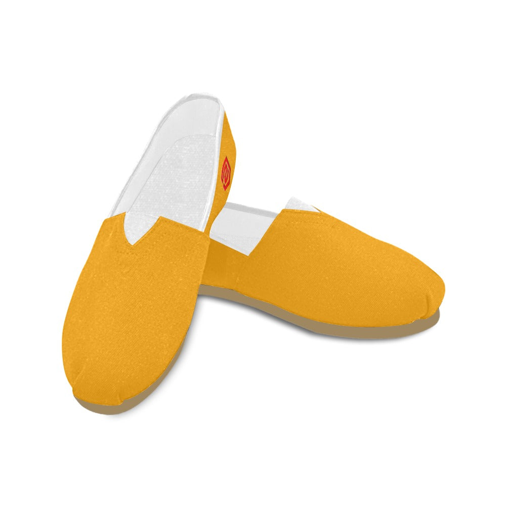 ORANGE casual shoes for women WITH RED LOGO Casual Canvas Women's Shoes (Model 004) (Designs are mirrored)