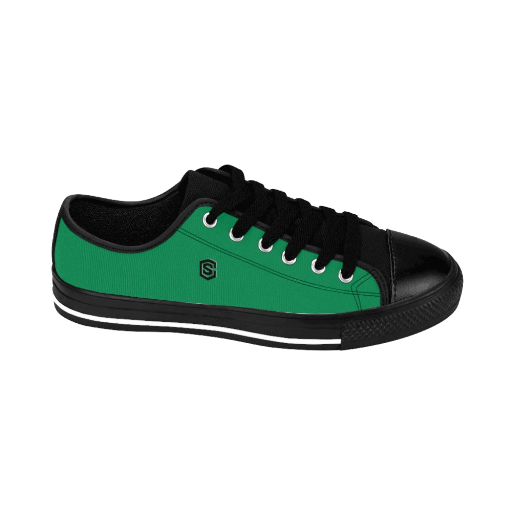 green Men's Sneakers - black logo