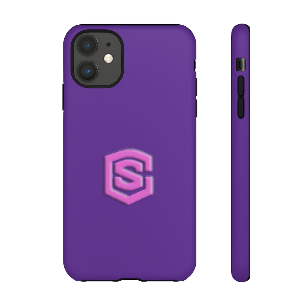 Purple Tough Cases Pink Logo