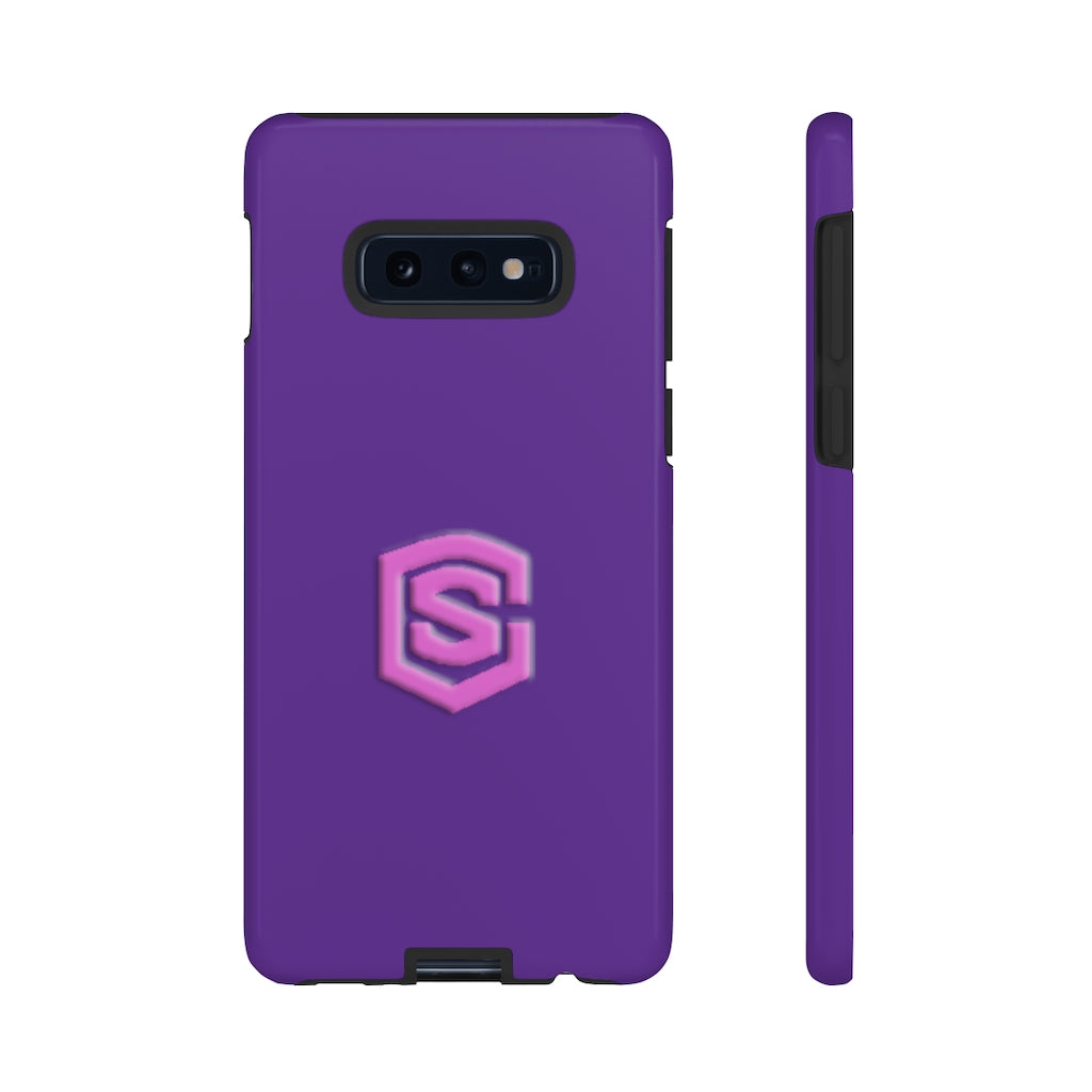 Purple Tough Cases Pink Logo