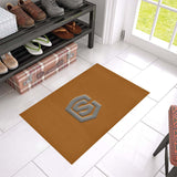 Brown Door Mat with Gray Logo Doormat 24" x 16" (Sponge Material)