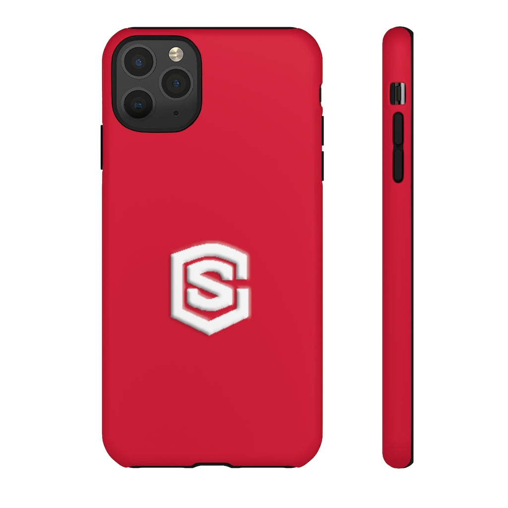Red Tough Cases White Logo