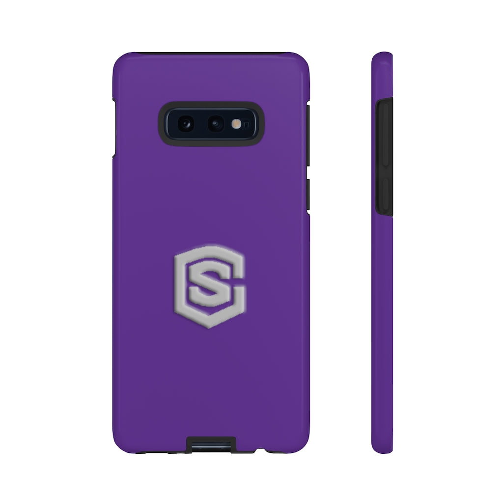 Purple Tough Cases Silver Logo