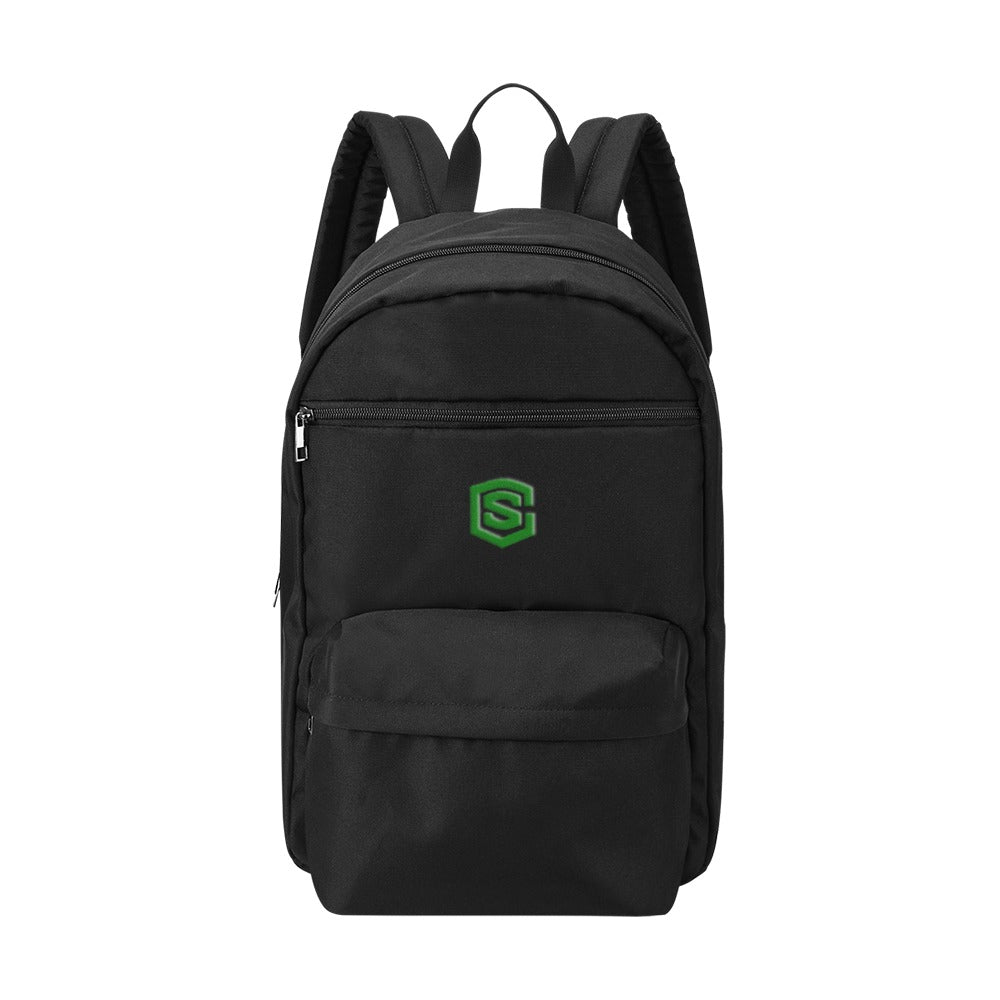 Black Travel Backpack With Green Logo Travel Backpack(Large Capacity)(Model 1691)