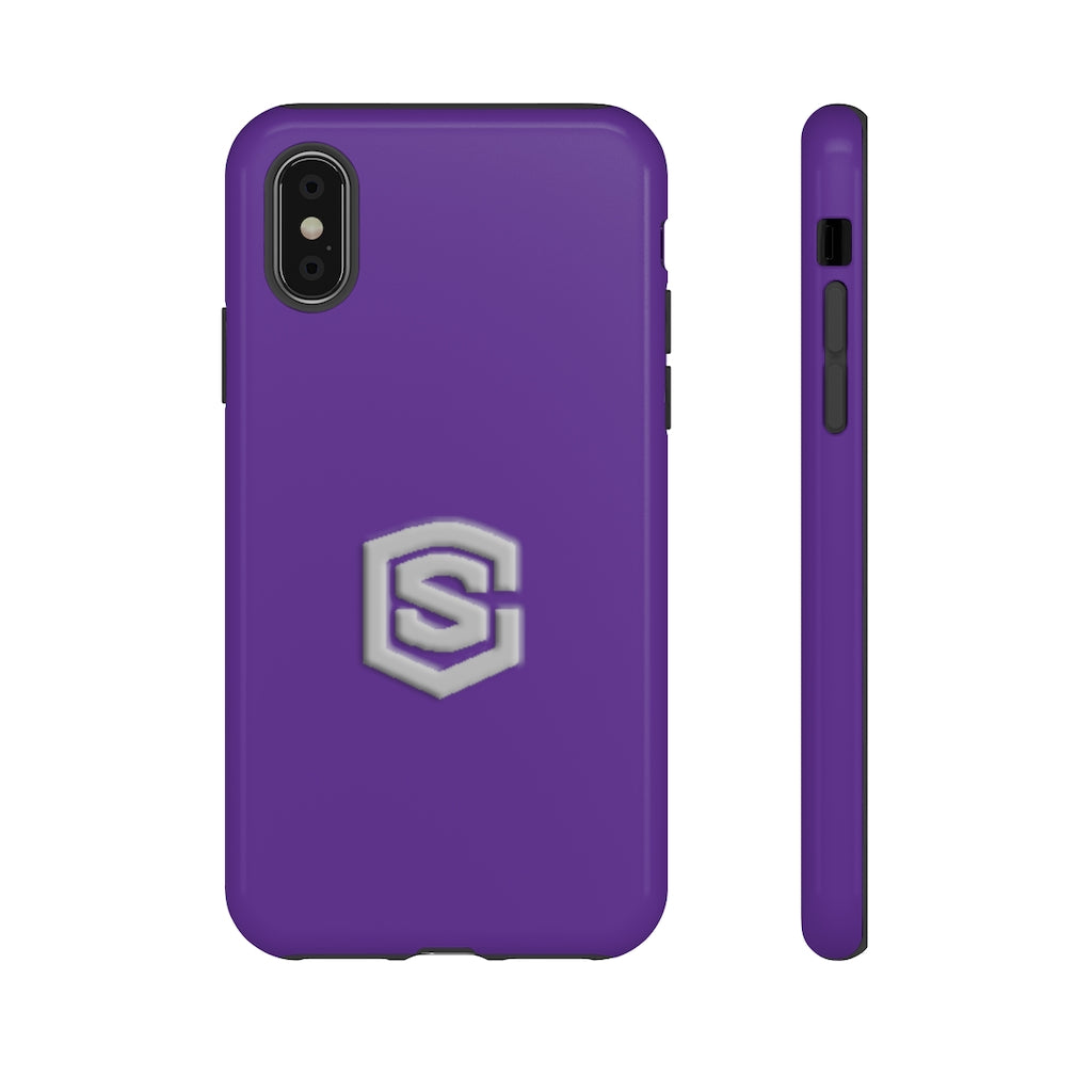 Purple Tough Cases Silver Logo