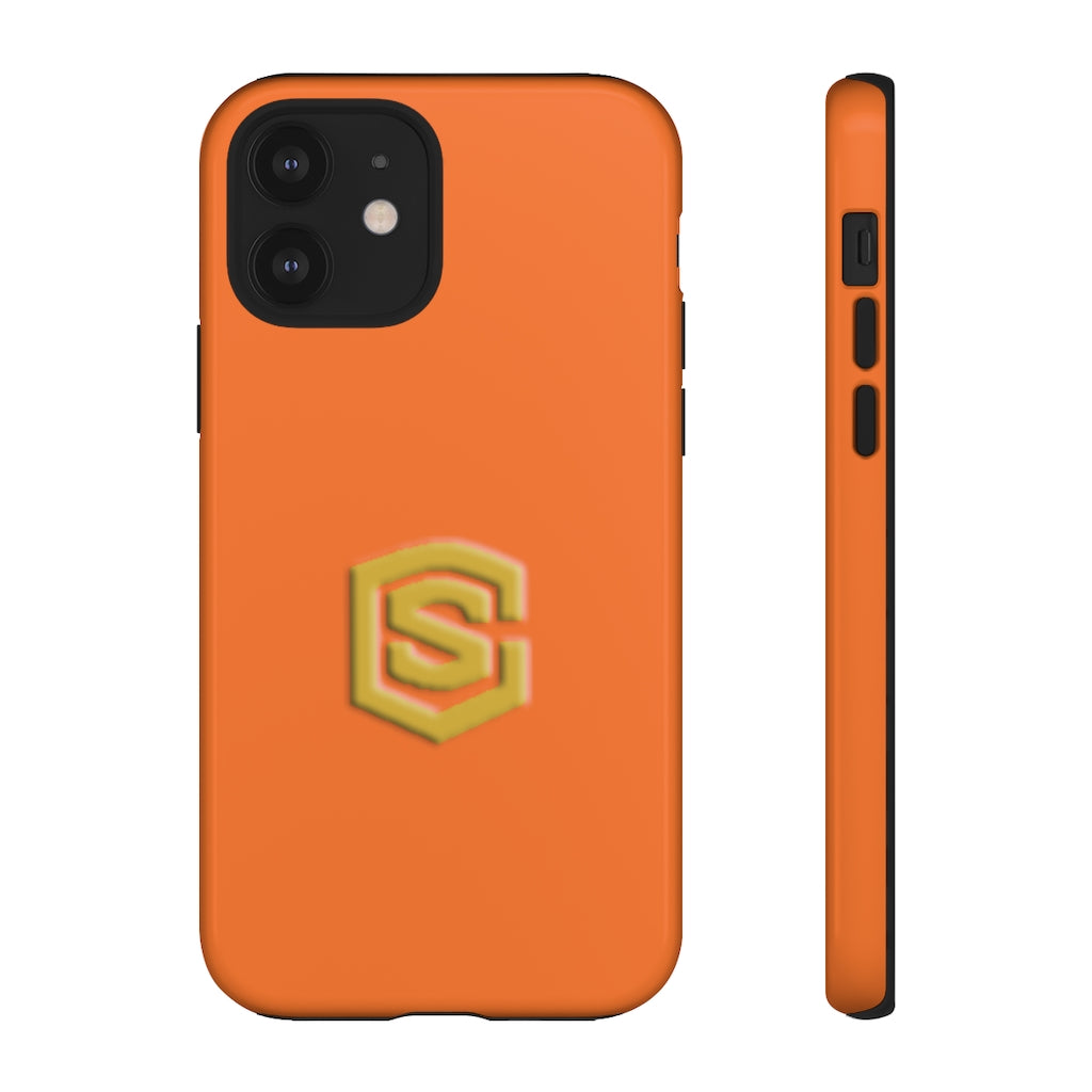 Orange Tough Cases Gold Logo