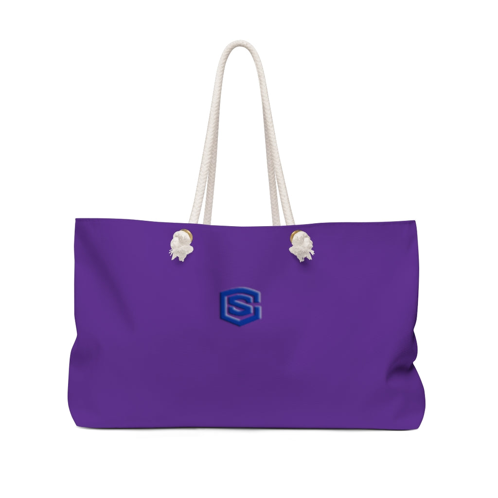 Puple Weekender Bag Red Logo