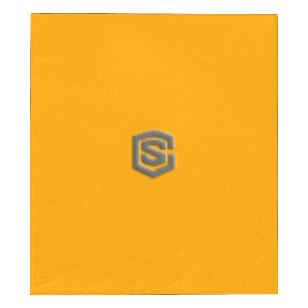ORANGE CUSTOM QUILT GRAY LOGO Custom Quilt  70" x 80"