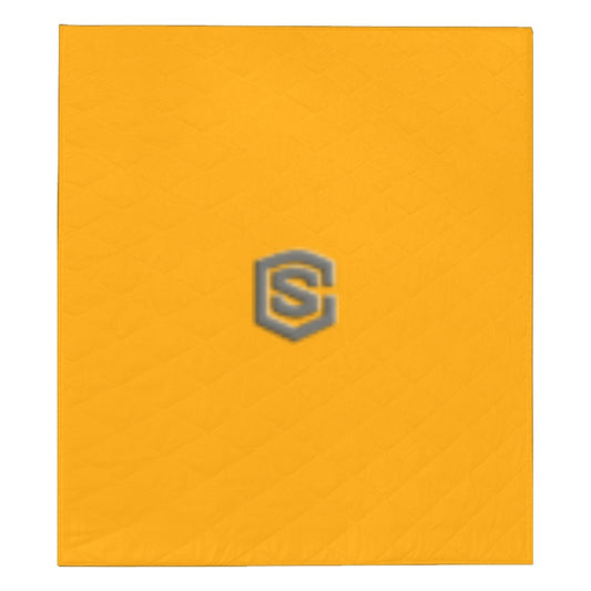 ORANGE CUSTOM QUILT GRAY LOGO Custom Quilt  70" x 80"