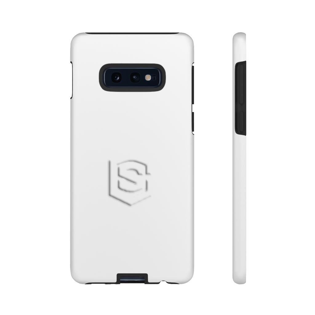 White Tough Cases White Logo