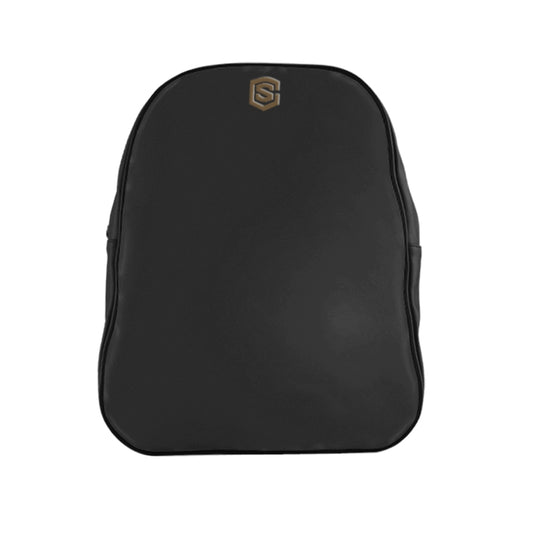 School Backpack brown Logo