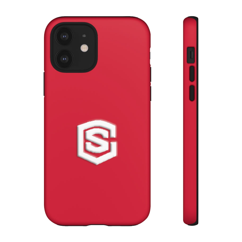 Red Tough Cases White Logo